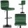 Sofatel stool, green tones, 114 cm, fabric