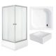 Invena PARLA shower cubicle with sliding doors 90 x 90 cm