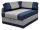  BIRD Meble Vaxer Sofa, 80 x 110 cm, fabric in shades of blue