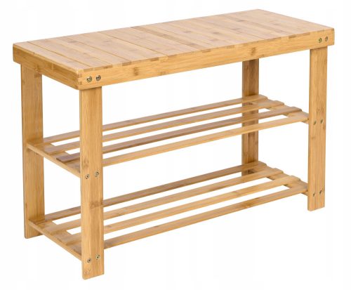  BANC EN BAMBOU AVEC ÉTAGÈRES, ARMOIRE POUR L'ÉTAGÈRE À LIVRES II DANS LA SALLE DE BAINS