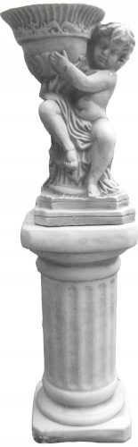  Garden figure of an angel with a chalice on a column