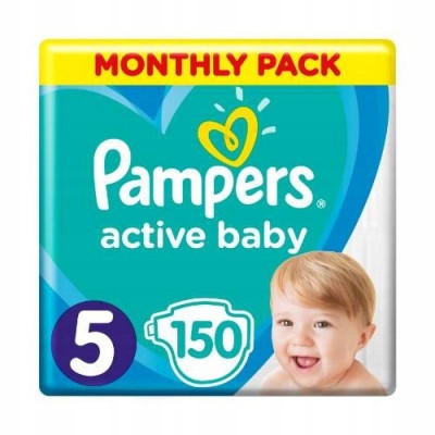  PAMPERS ACTIVE BABY 5 DIAPERS FOR CHILDREN 11-16kg STOCK 150pcs