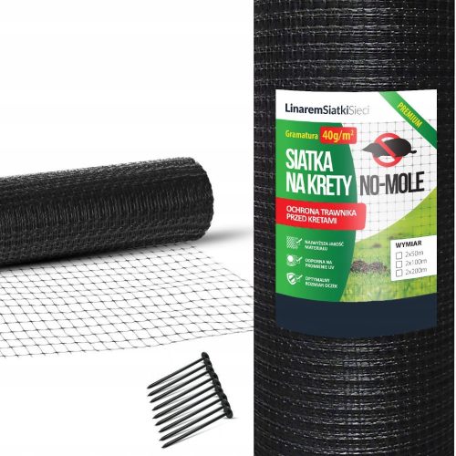 Animal Repellent Mole Net 40g/m2 Linarem SiatkiSieci 2m x 200m