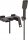 Wall-mounted single-lever bathtub faucet Fala Noir, black