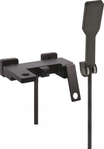 Wall-mounted single-lever bathtub faucet Fala Noir, black