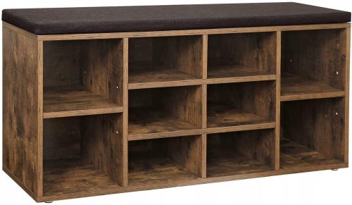  Meuble à chaussures AS-MODERN avec assise 104 x 48 x 30 cm dans les tons marron