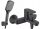 Wall-mounted single-lever bathtub mixer Hansgrohe Vernis Blend black + EMOS range of exposed shower sets