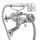 Wall-mounted bathtub and shower faucet Granitan RETRO BATH, chrome