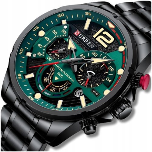  Curren Men's Watch Quartz Chronograph Date Steel