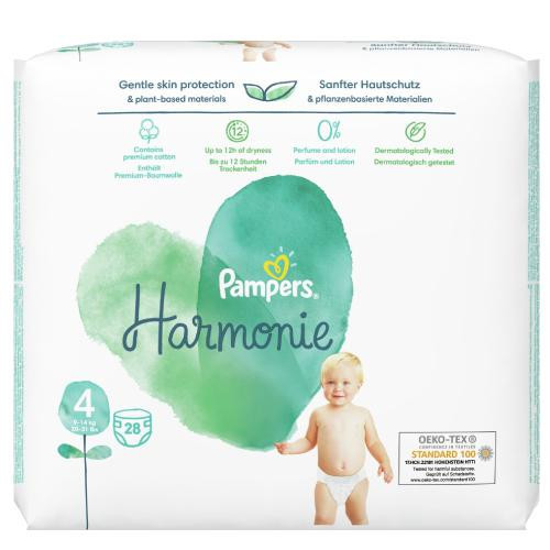  PAMPERS Diapers PURE HARMONIE size 4, 28pcs