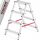 Higher ladder 2.82 m aluminum 1 x 4 up to 125 kg