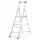 Higher ladder 2.84 m aluminum 1 x 4 up to 150 kg