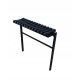 Bench without backrest, metal, 82 x 4 cm