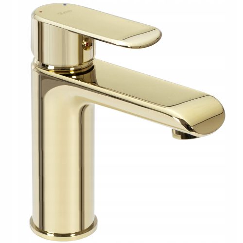Rea Bloom Floor-Standing Washbasin Mixer Tap, Gold