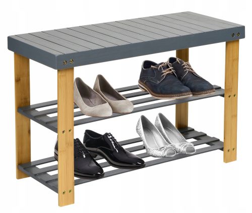  Meuble à chaussures avec siège Gockowiak 68,5 x 45 x 28 cm nuances de gris