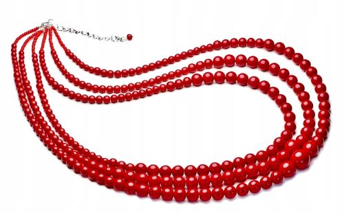  Kiara beads 53 cm red