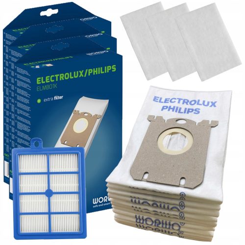  Worwo ELMB01K synthetic vacuum cleaner bags 4 pcs.