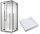 Atea series shower cubicle double doors, hinged 80 x 80 cm + Schedpol Galero 3.360 square shower tray 80 x 80 cm