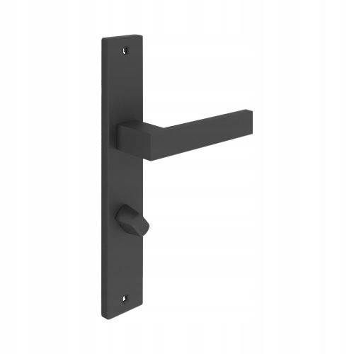 Gamar interior handle, long square plate, plate with toilet lock, plate with keyhole, plate with hole for an insert