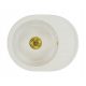 Brado BELLA single-bowl sink, white siphon, golden white granite