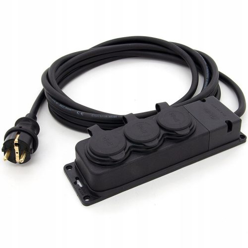  ELS Elektrotechnika strip extension cable 2 m, 3 pieces, black