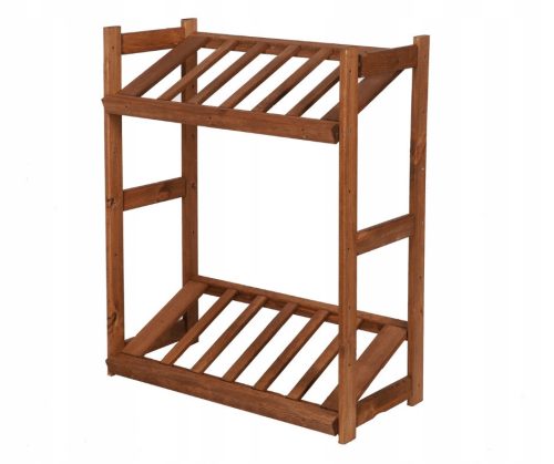  Wooden storage rack Wamar-Sosenka 85.5 x 70 x 33 cm, max. 50 kg per shelf