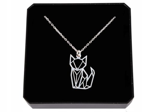  ORIGAMI CAT SILVER NECKLACE