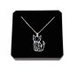  ORIGAMI CAT SILVER NECKLACE