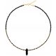  Necklace stone Obsidian Tourmaline Pyrite Spinel ECLA