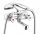 Two-handle wall-mounted bath and shower faucet KFA standard chrome fittings
