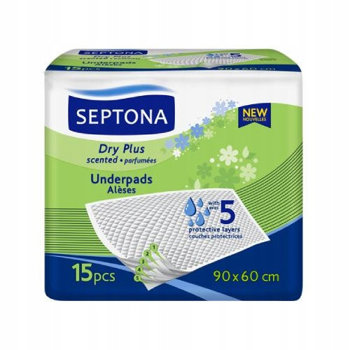  Septona Dry Plus scented hygiene pads 90x60cm