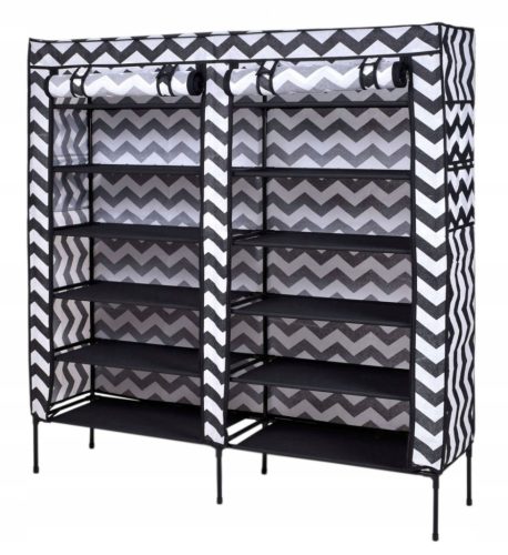  Armoire à chaussures Gockowiak 110 x 120 x 30 cm noir