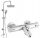 Two-handle wall-mounted bath and shower faucet Deante Begonia Chrome + surface-mounted shower set Kuchinox Limo