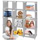  GOTEL Shelf Modular foldable shelf 120 x 126 x 24 cm shades of grey
