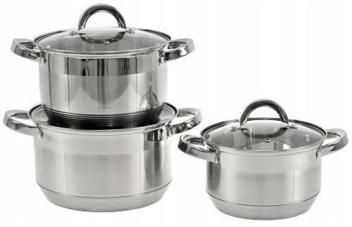Set de cuisine Ronner Autriche, set de casseroles en acier inoxydable, 6 pièces.