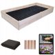 SunWood square wooden sandpit, brown, 160x160 cm