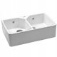 Vitra two-bowl sink, white ceramic