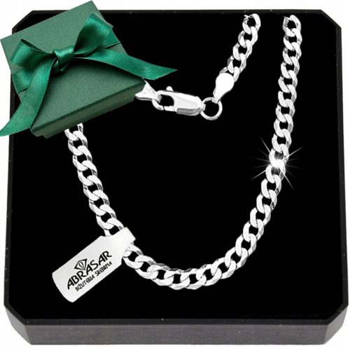  SILVER MEN'S MAGNIFIED PANCERKA CHAIN 55cm FOR HIM SILVER 925
