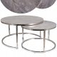  Signal coffee table, BENCHES, round, 80 x 80 x 42 cm, shades of grey
