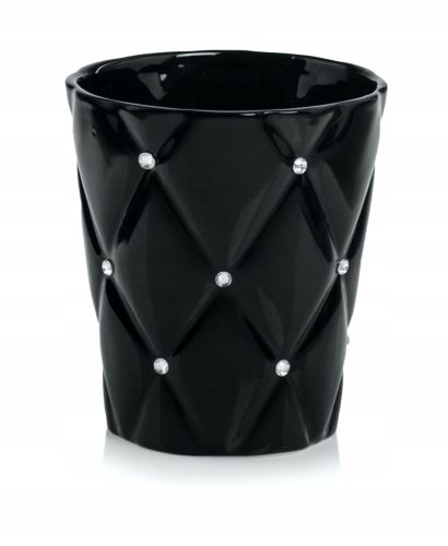  Polnix flowerpot 13 cm x 13 x 15 cm diameter 13 cm ceramic black
