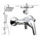 Ideal Standard Cerplan New chrome shower mixer + Invena Nyks exposed shower set