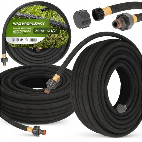  Garden Rubber Irrigation Drip Hose 1/2 25 m