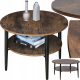  Signal coffee table Ella, round, 80 x 80 x 45 cm, brown tones