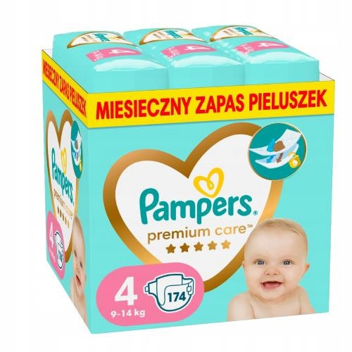  Pampers Premium 4 diapers, 8-14kg 174pcs