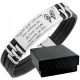  Leather bracelet for DAD son with ENGRAVING 316L