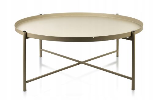  Mondex HTOP7273 Couchtisch 21 oval 76,5 x 76,5 x 32 cm gold