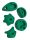 Climbing stone holds ROCKS XL GREEN