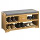  SoBuy bench with storage space 91 x 45 x 34 cm in shades of grey