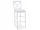  Signal stool, white, 112 cm, wood