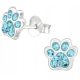  EARRINGS silver for GIRL dog paw SILVER